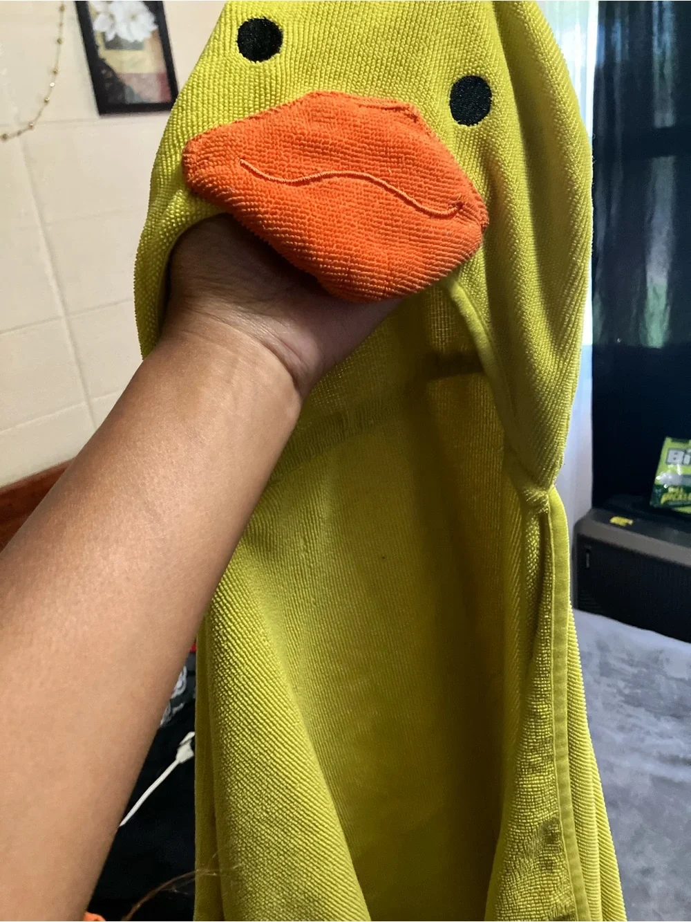 Yellow Duck Hooded Baby Towel Poncho